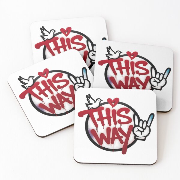 Item preview, This Way Peace Love Positivity Spray Paint Art designed and sold by SurrealArtSzysz.