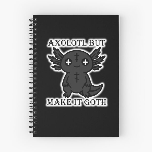 Item preview, Axanthic Axolotl – Axolotl But Make It Goth (Cute Gothic Amphibian Design) designed and sold by Gulfshoreco.