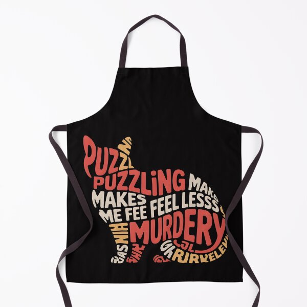 Item preview, Puzzling Makes Me Feel Less Murdery – Text Cat Silhouette Shirt designed and sold by Slavicsoul.