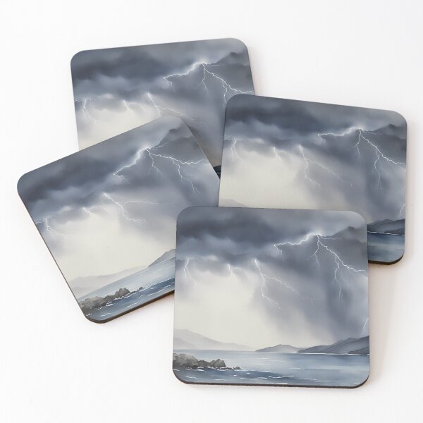 Item preview, Thunderstorm over Mountain Lake designed and sold by CalmnessbyChoice.
