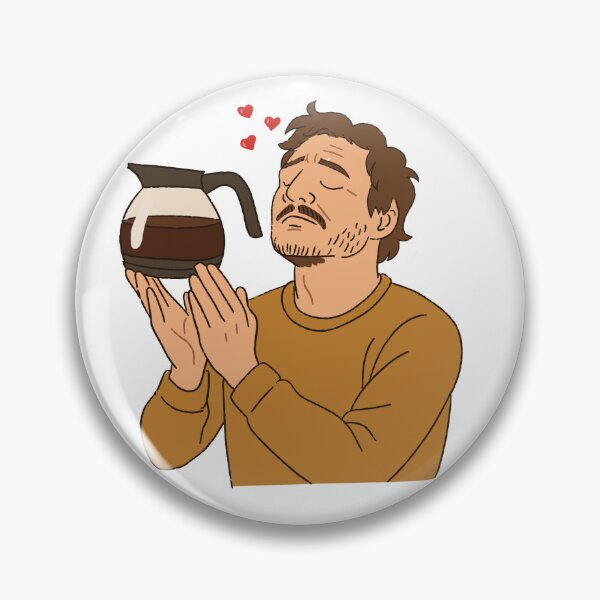 Item preview, Pedro Pascal Worshipping Coffee - His 8-Shot Espresso – Coffee is Religion - Funny Fan Art Design designed and sold by LittleMsMorales.