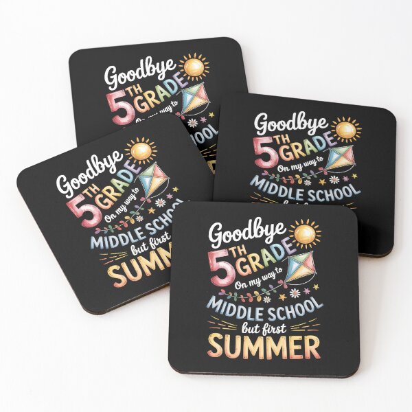 Item preview, Goodbye 5th Grade Hello Middle School Summer Fun Quote designed and sold by Ledadi.