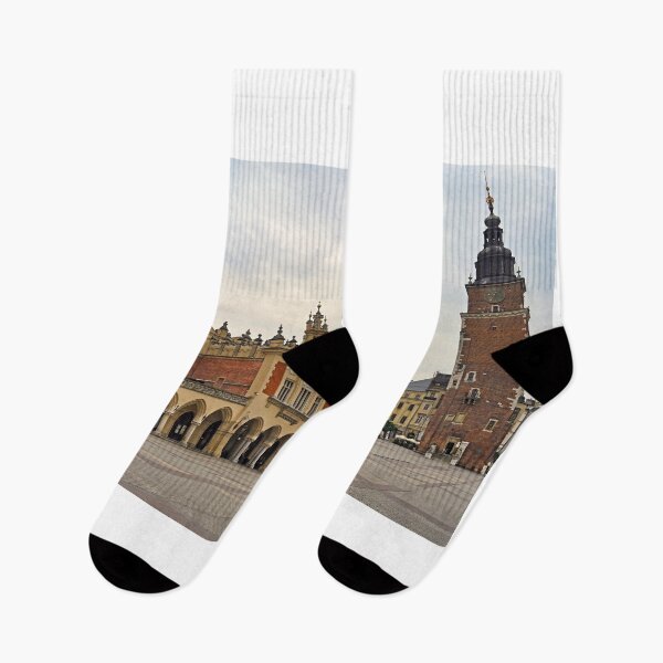 Item preview, Old Sukiennice and clock tower, Krakow main square, Rynek Glowny, Poland  designed and sold by goceris.