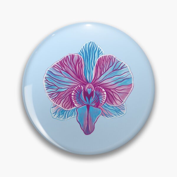 Item preview, Realistic Orchid illustration (Candy Blue & Bubble Gum Pink) designed and sold by Scarlet Swan.