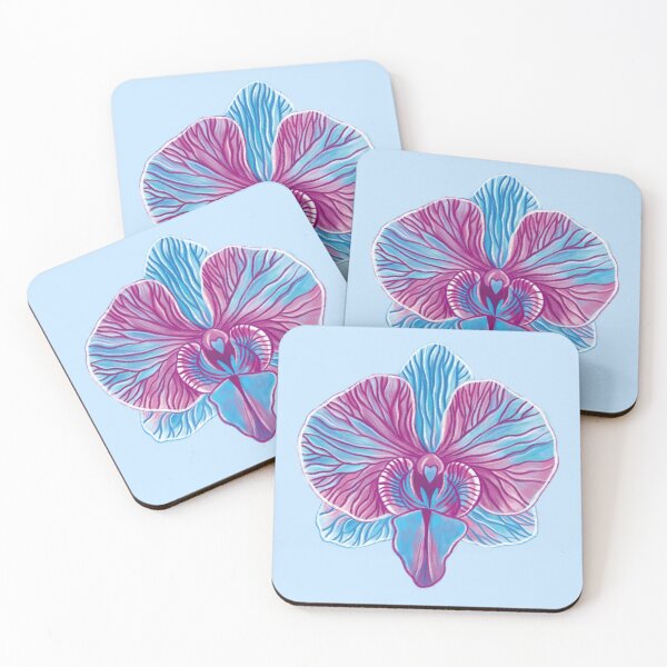 Item preview, Realistic Orchid illustration (Candy Blue & Bubble Gum Pink) designed and sold by Scarlet Swan.