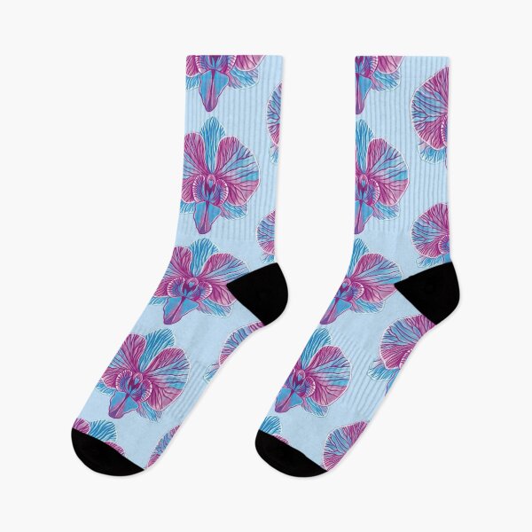 Item preview, Realistic Orchid illustration (Candy Blue & Bubble Gum Pink) designed and sold by Scarlet Swan.