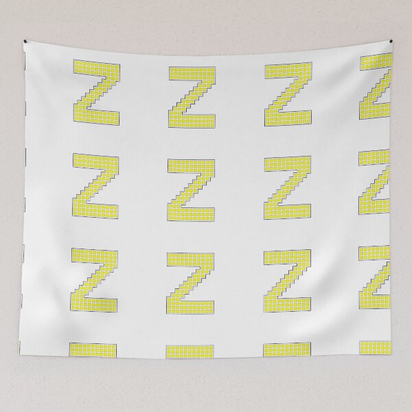 Item preview, Uppercase Z - Yellow Pixel Block Character designed and sold by PixelGlyphs.