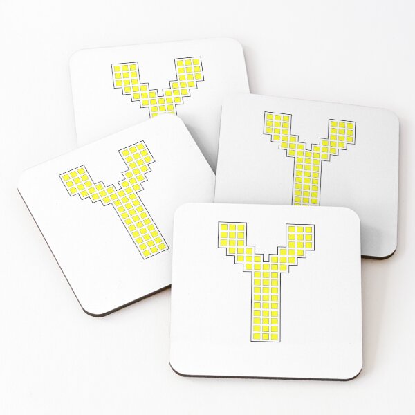 Item preview, Uppercase Y - Yellow Pixel Block Character designed and sold by PixelGlyphs.