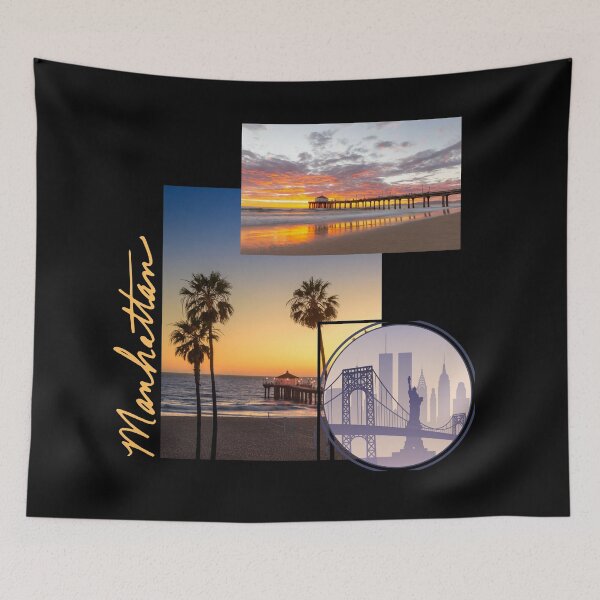 Item preview, Manhattan Beach Meets Manhattan Skyline designed and sold by M-ormin.
