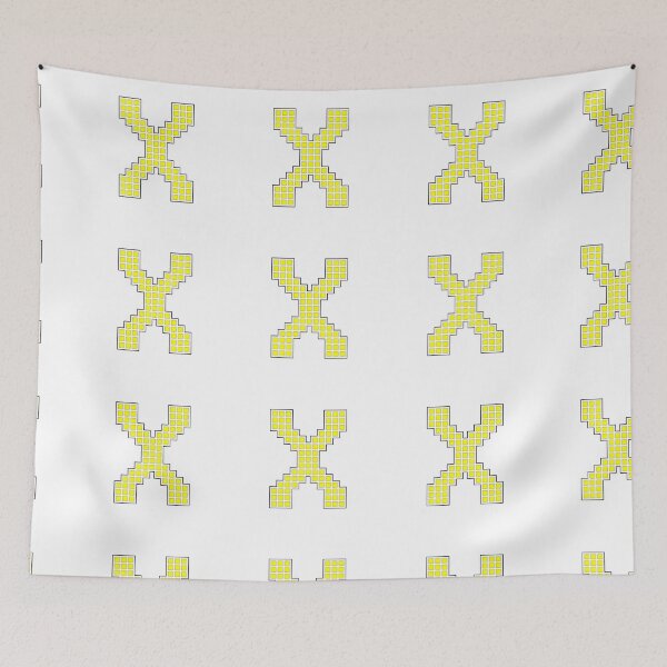 Item preview, Uppercase X - Yellow Pixel Block Character designed and sold by PixelGlyphs.