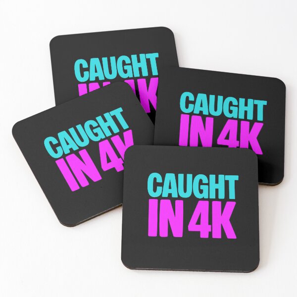 Item preview, Caught in 4K, Funny Quotes Memes in Pink and Blue designed and sold by Memes N Lore .