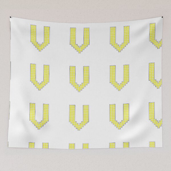 Item preview, Uppercase V - Yellow Pixel Block Character designed and sold by PixelGlyphs.