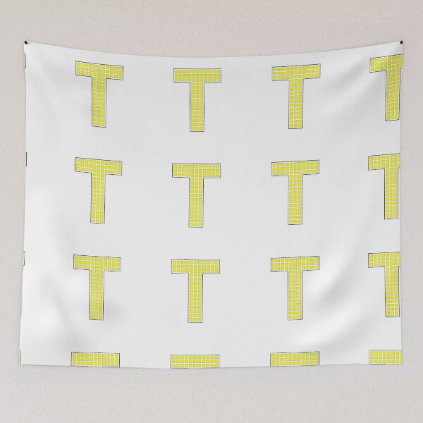 Item preview, Uppercase T - Yellow Pixel Block Character designed and sold by PixelGlyphs.