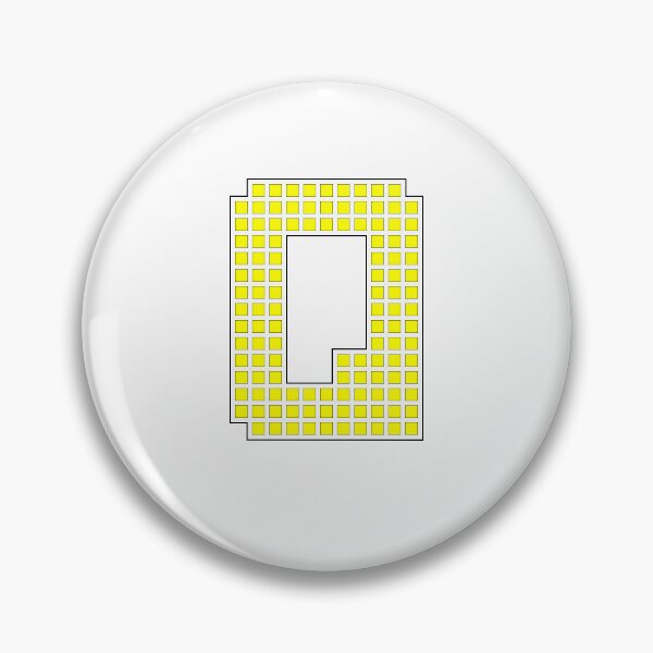Item preview, Uppercase Q - Yellow Pixel Block Character designed and sold by PixelGlyphs.