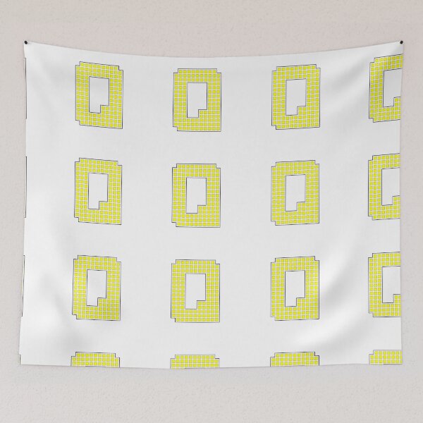 Item preview, Uppercase Q - Yellow Pixel Block Character designed and sold by PixelGlyphs.