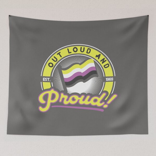 Item preview, Out, loud and proud (non binary) designed and sold by remerasnerdas.