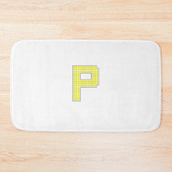 Item preview,  Uppercase P - Yellow Pixel Block Character designed and sold by PixelGlyphs.