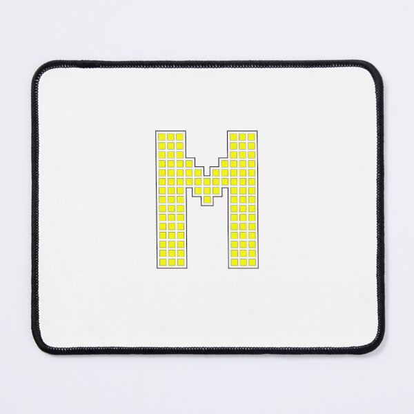 Item preview, Uppercase M - Yellow Pixel Block Character designed and sold by PixelGlyphs.
