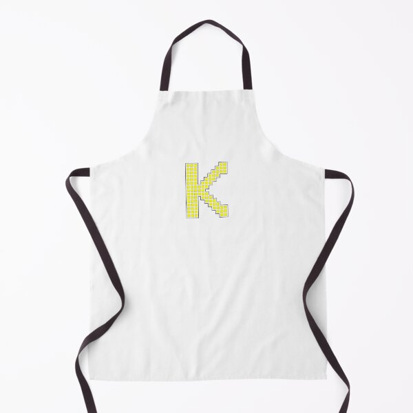 Item preview, Uppercase K - Yellow Pixel Block Character designed and sold by PixelGlyphs.