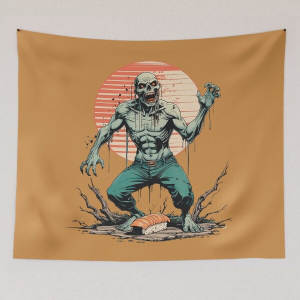 Item preview, Sushi Warrior Zombie – Undead Samurai Chef of the Underworld designed and sold by Anno Meister.