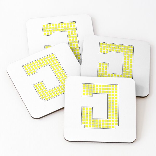 Item preview, Uppercase J - Yellow Pixel Block Character designed and sold by PixelGlyphs.