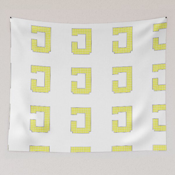 Item preview, Uppercase J - Yellow Pixel Block Character designed and sold by PixelGlyphs.