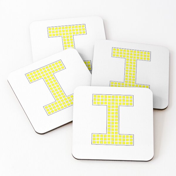 Item preview, Uppercase I - Yellow Pixel Block Character designed and sold by PixelGlyphs.