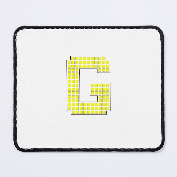 Item preview, Uppercase G - Yellow Pixel Block Character designed and sold by PixelGlyphs.