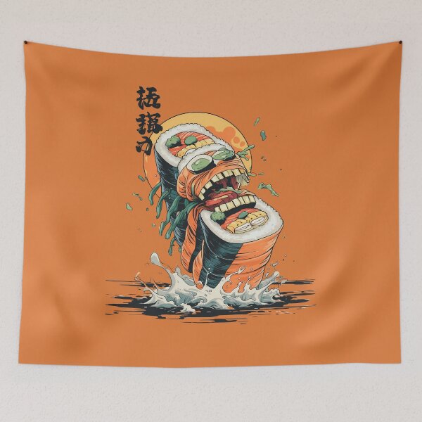 Item preview, Screaming Sushi – Flying Roll with Arms and Attitude designed and sold by Anno Meister.