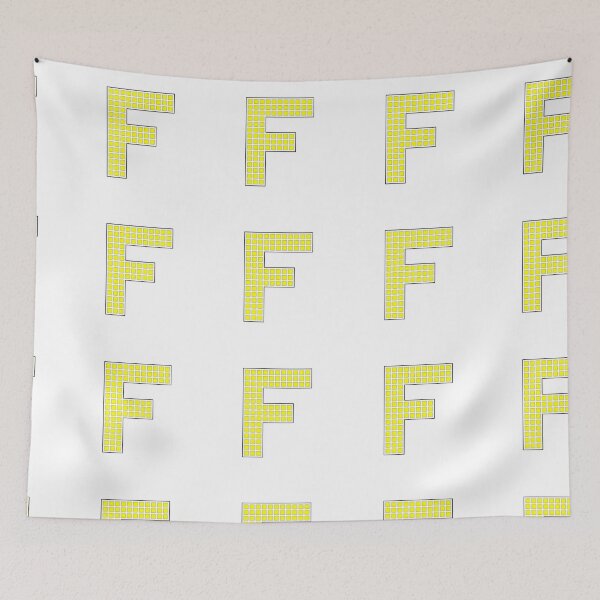 Item preview, Uppercase F - Yellow Pixel Block Character designed and sold by PixelGlyphs.