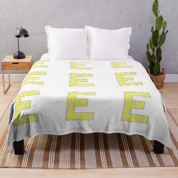 Item preview, Uppercase E - Yellow Pixel Block Character designed and sold by PixelGlyphs.