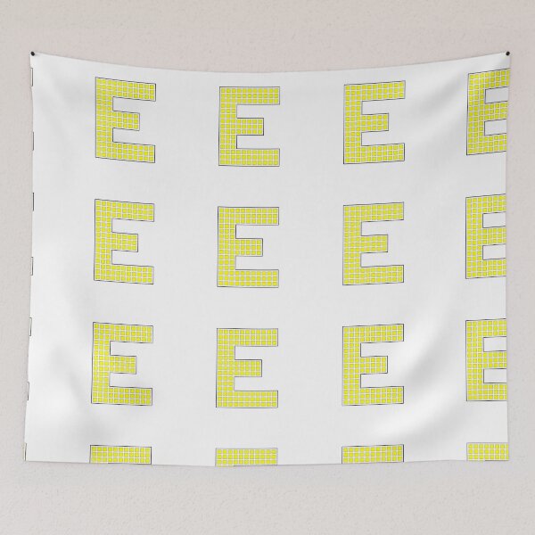 Item preview, Uppercase E - Yellow Pixel Block Character designed and sold by PixelGlyphs.