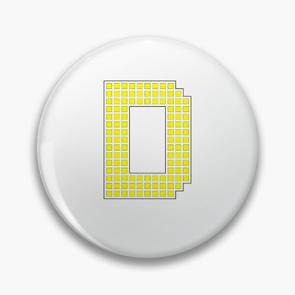 Item preview, Uppercase D - Yellow Pixel Block Character designed and sold by PixelGlyphs.