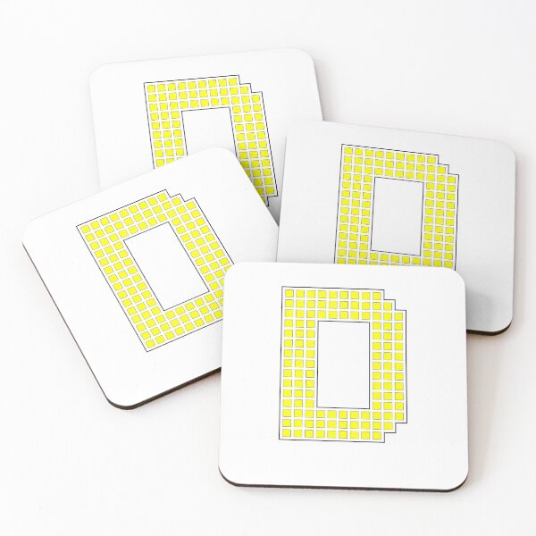 Item preview, Uppercase D - Yellow Pixel Block Character designed and sold by PixelGlyphs.