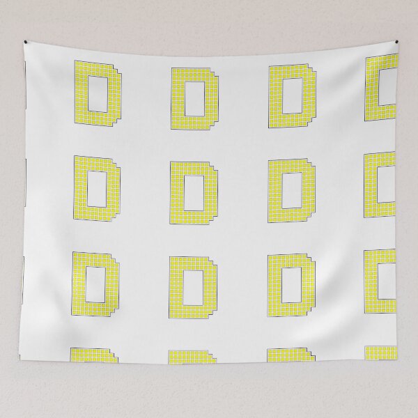 Item preview, Uppercase D - Yellow Pixel Block Character designed and sold by PixelGlyphs.
