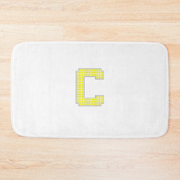 Item preview, Uppercase C - Yellow Pixel Block Character designed and sold by PixelGlyphs.