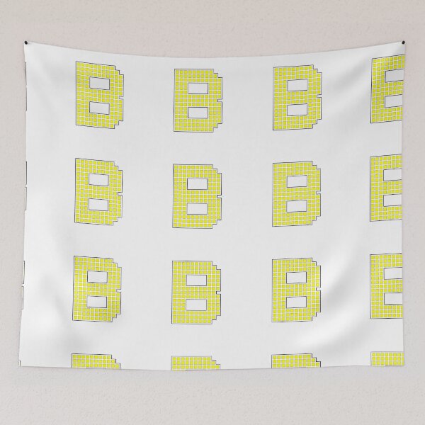 Item preview, Uppercase B - Yellow Pixel Block Character designed and sold by PixelGlyphs.
