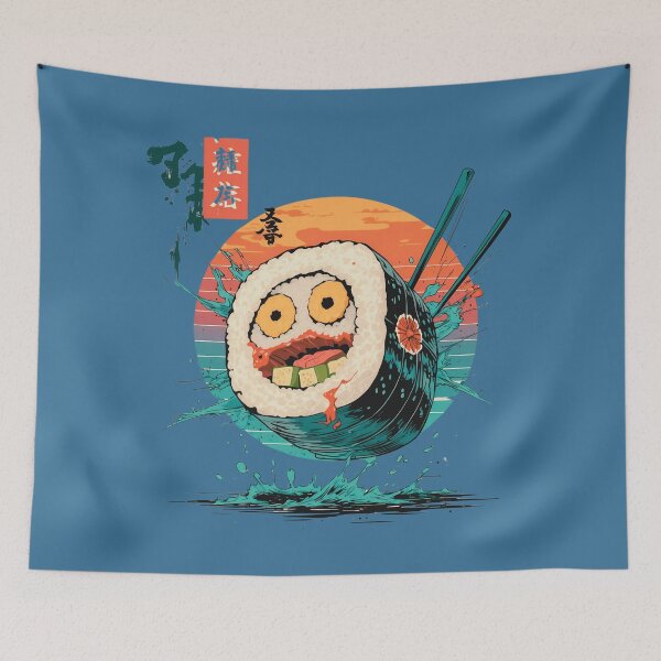 Item preview, Happy Sushi Roll – Cute and Cheerful Japanese Snack designed and sold by Anno Meister.