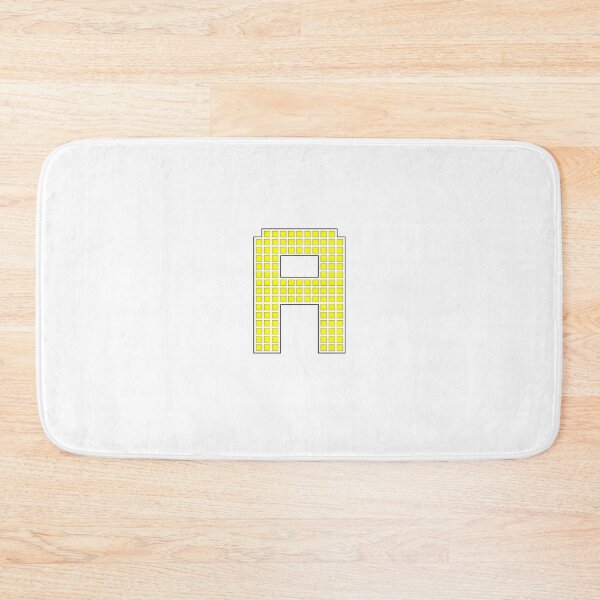 Item preview, Uppercase A - Yellow Pixel Block Character designed and sold by PixelGlyphs.