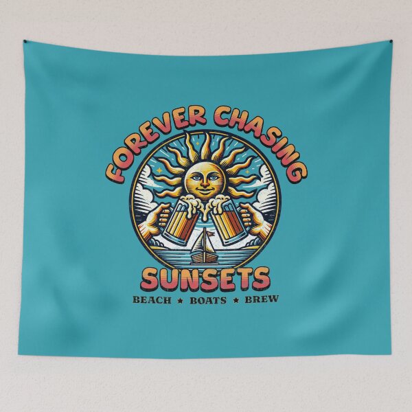Item preview, Forever Chasing Sunsets – Beach ★ Boats ★ Brew designed and sold by XanaduHills.