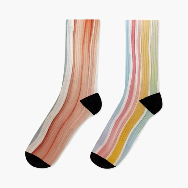 Item preview, Pastel a rayas: un delicado equilibrio de color designed and sold by MoxisWatercolor.
