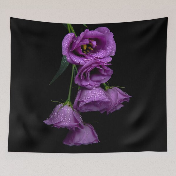 Item preview, Elegant Purple Lisianthus (Eustoma) Flowers – Delicate Botanical Art Print designed and sold by ArtiQreate.