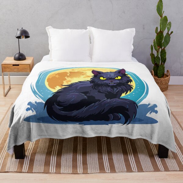 Item preview, Black cat with a full moon in the background, Angry black cat with big eyes, Yellow cat's eyes, Friday 13 with black cats designed and sold by Danler.