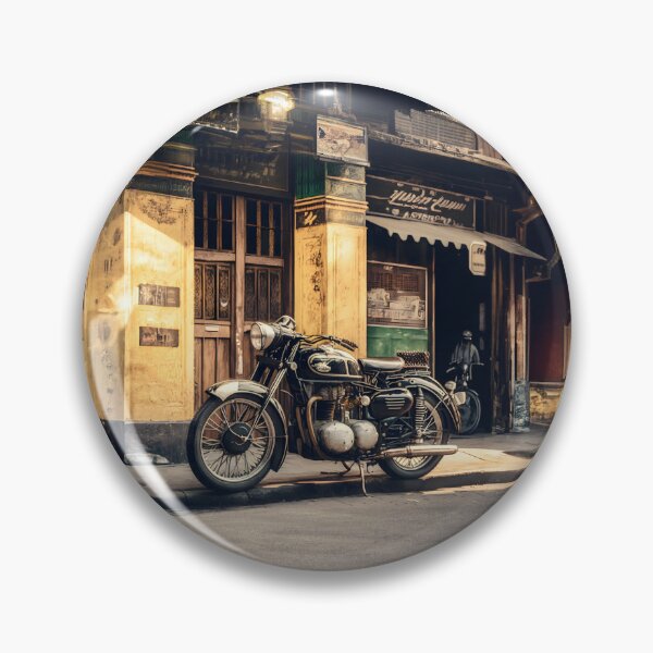 Item preview, Retro Motorbike in Town 4 designed and sold by Made-by-Gus.