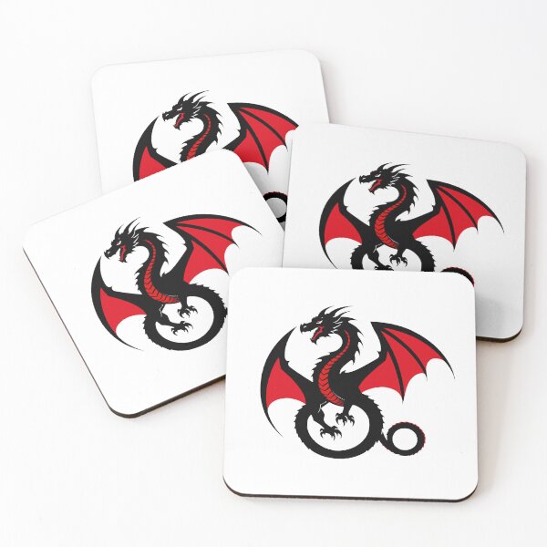 Item preview, Mystical dragon in minimal black and red designed and sold by AD-Digital-Art.