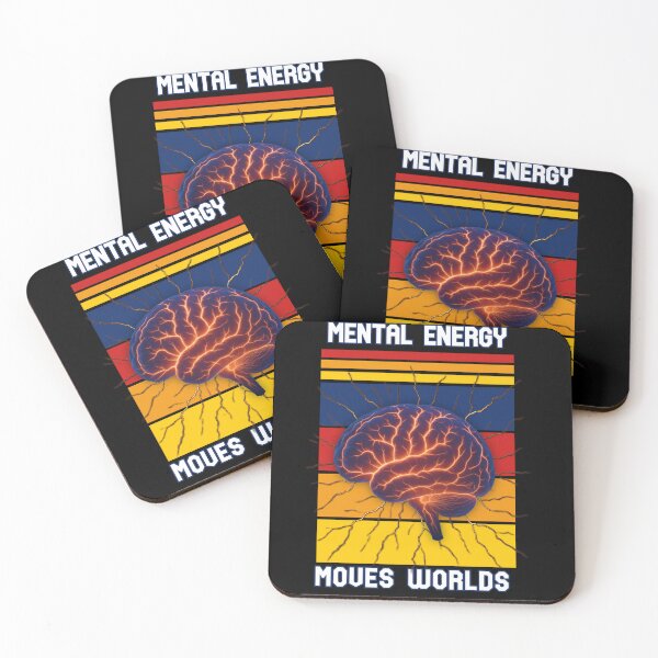 Item preview, mental energy moves worlds – Inspiring power Quote Design designed and sold by Pyroluxe.