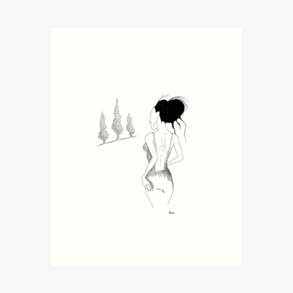 Item preview, No. 7 - Woman Looking at Trees designed and sold by qeteshcontemp.