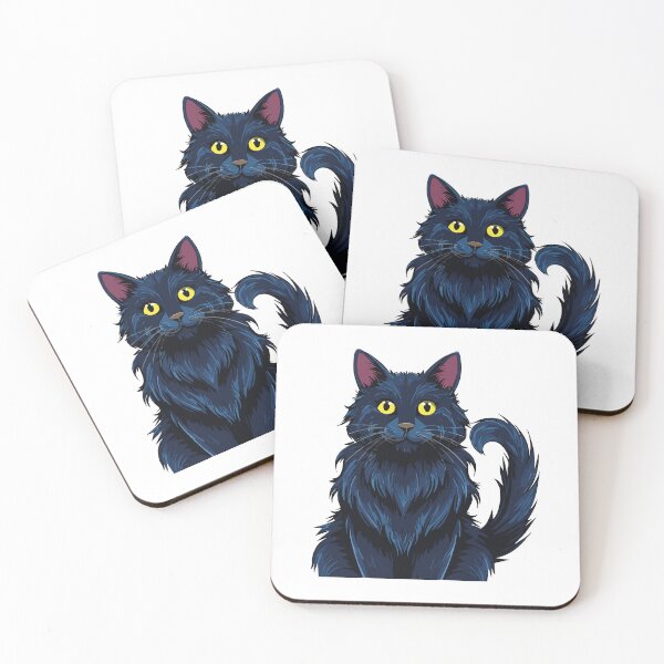 Item preview, Angry black cat with big eyes, Yellow cat's eyes, Friday 13 with black cats designed and sold by Danler.