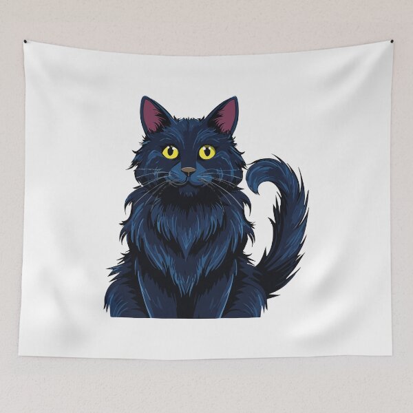 Item preview, Angry black cat with big eyes, Yellow cat's eyes, Friday 13 with black cats designed and sold by Danler.