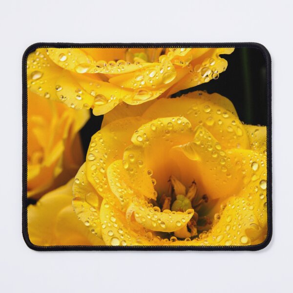 Item preview, Bright Yellow Lisianthus (Eustoma) Flowers – Vibrant Botanical Art Print designed and sold by ArtiQreate.